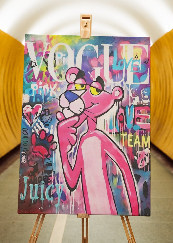 Banksy Pink Panther Graffiti