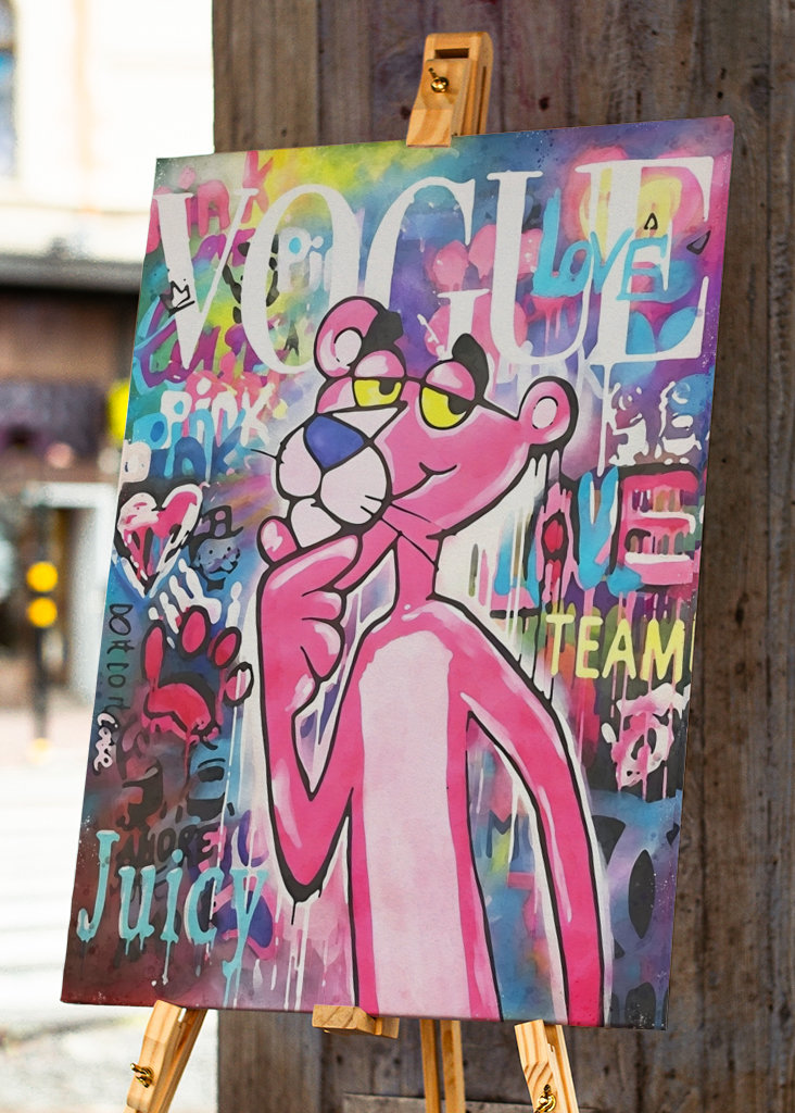 Banksy Pink Panther Graffiti