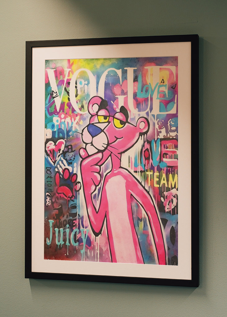 Banksy Pink Panther Graffiti