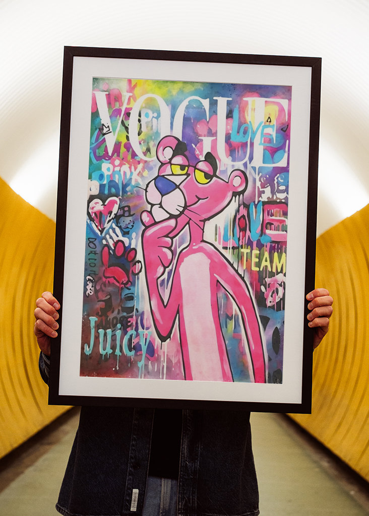 Banksy Pink Panther Graffiti