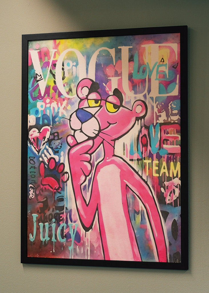 Banksy Pink Panther Graffiti