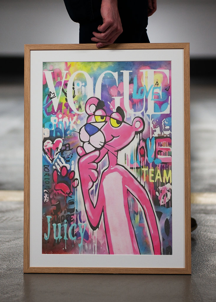 Banksy Pink Panther Graffiti