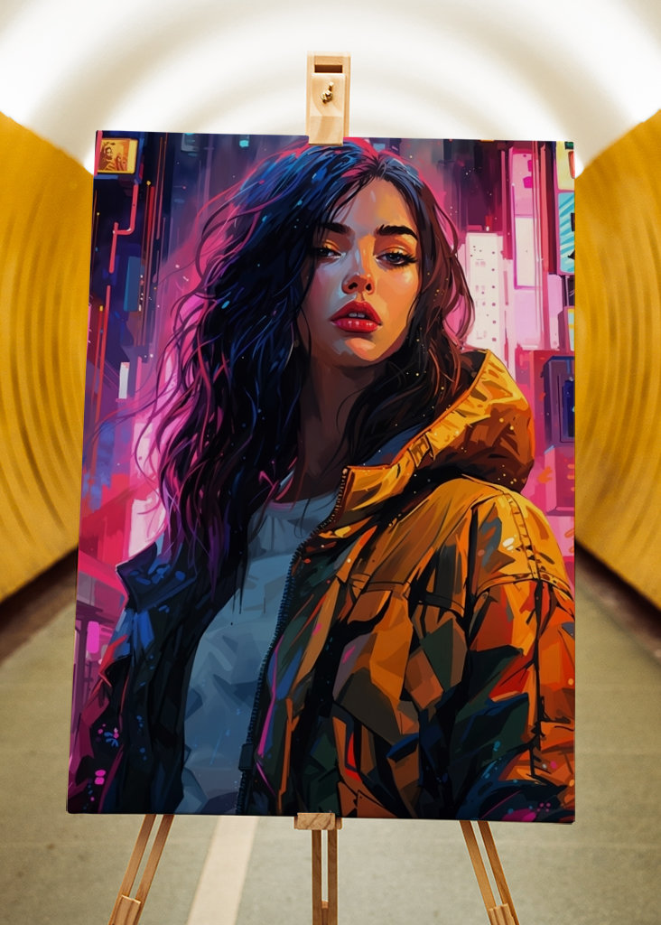 Cyberpunk Frau