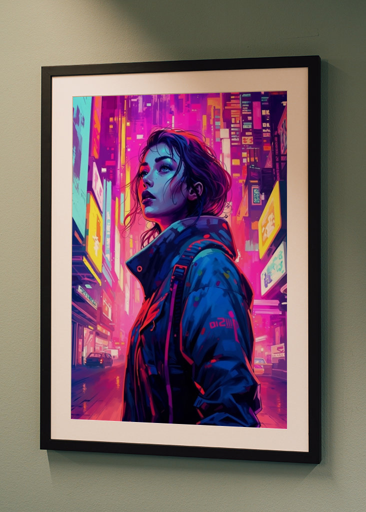 Kyberpunková zvědavá žena