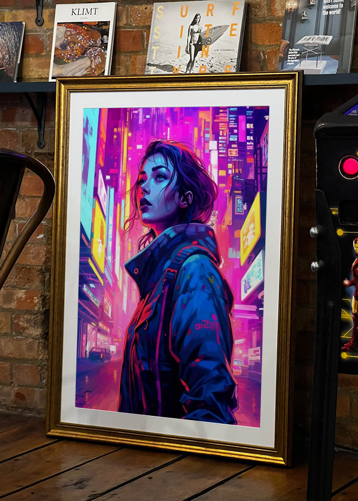 Kyberpunková zvědavá žena