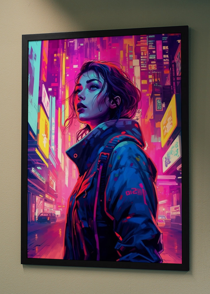 Kyberpunková zvědavá žena