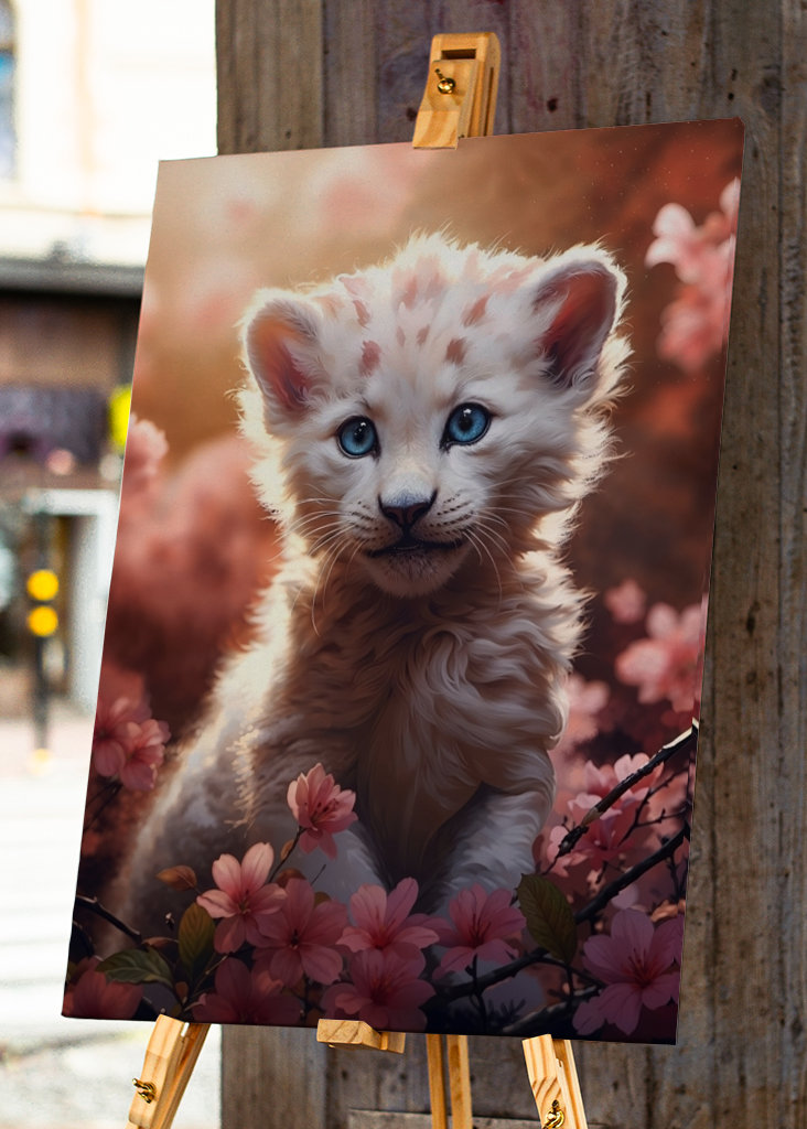 Sød hvid baby tiger