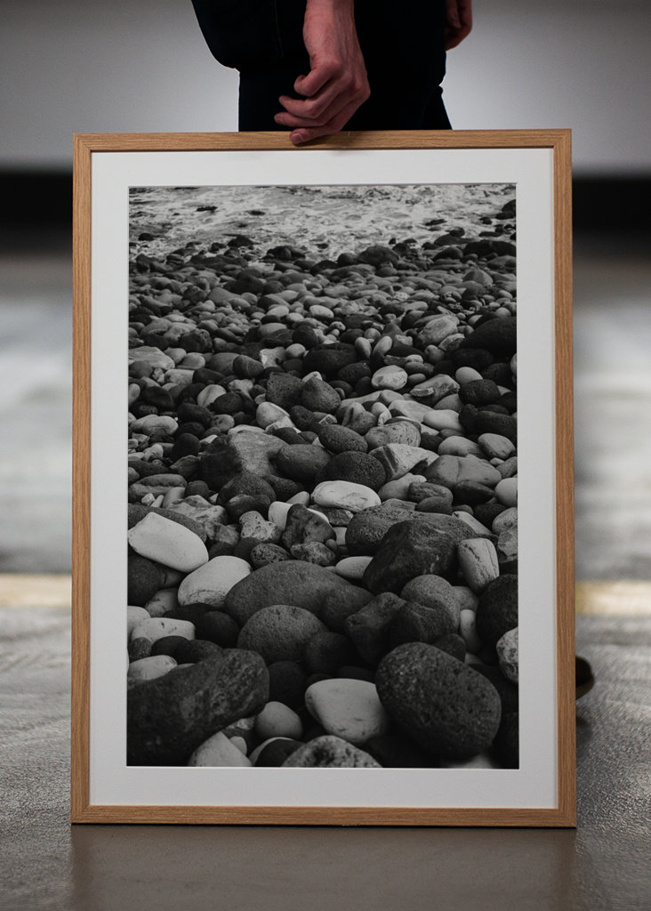 Small rocks on a beach Iceland