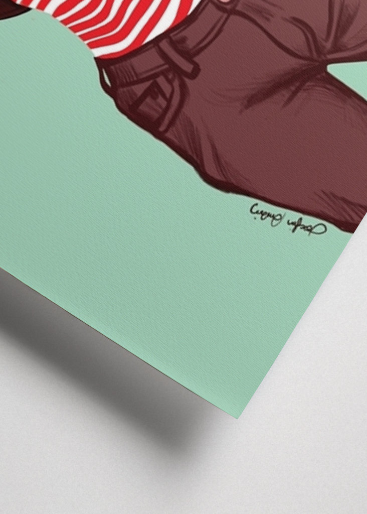 Girl with a striped sweater