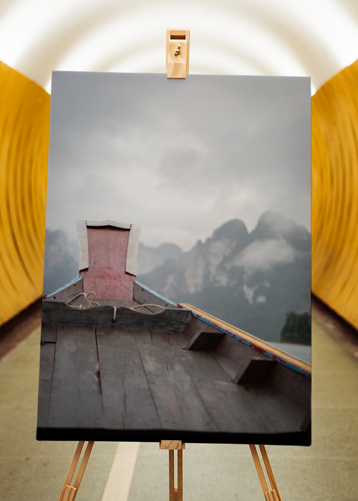 Longtail Boot mit Bergen