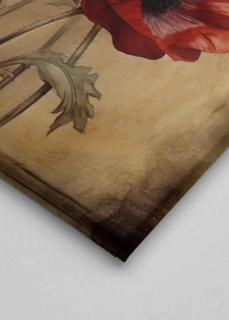 Red Beige Black Textured Art