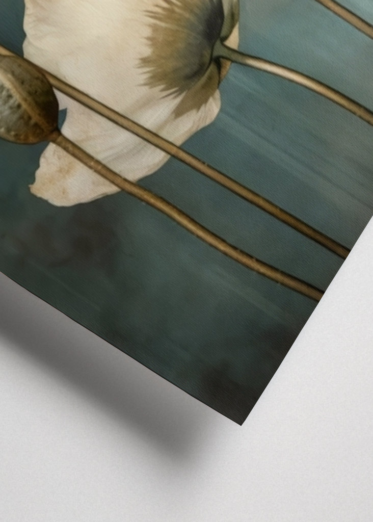 Beige Blue Green Delicate Art