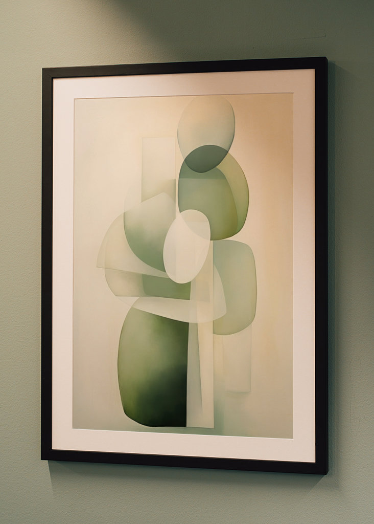 Modern zöld absztrakt formák 