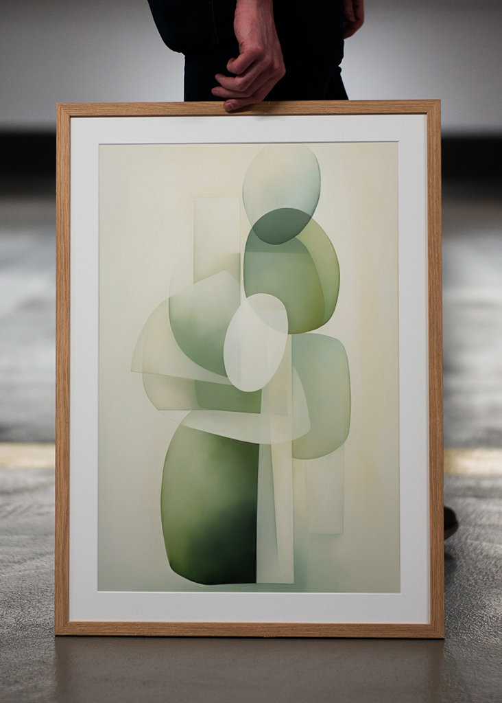 Modern zöld absztrakt formák 