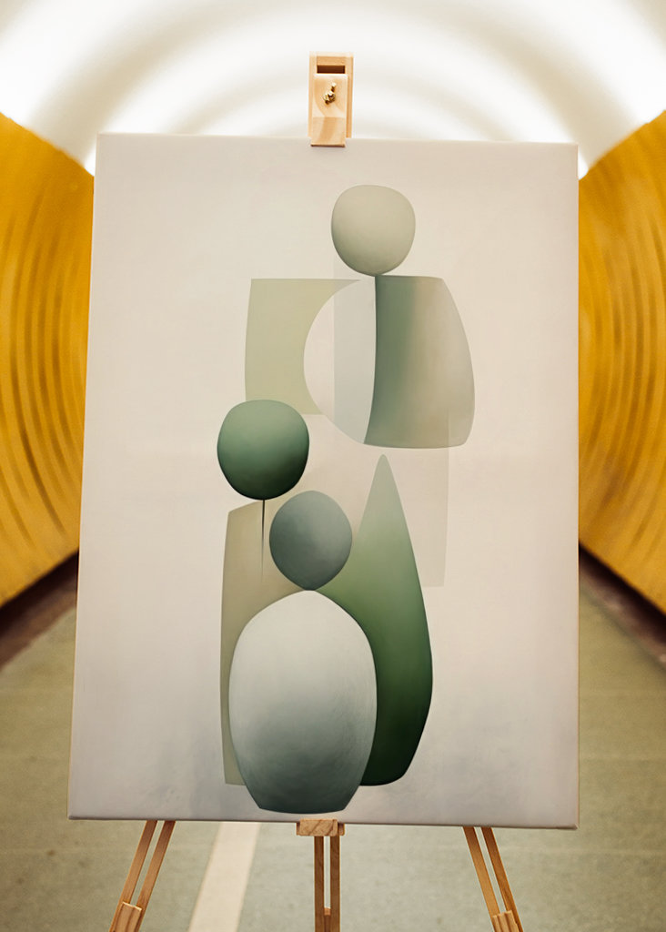 Modern Beige Green Textured 