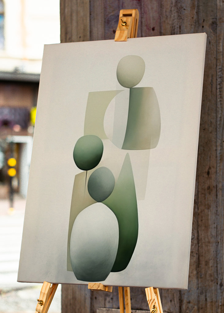 Modern Beige Green Textured 