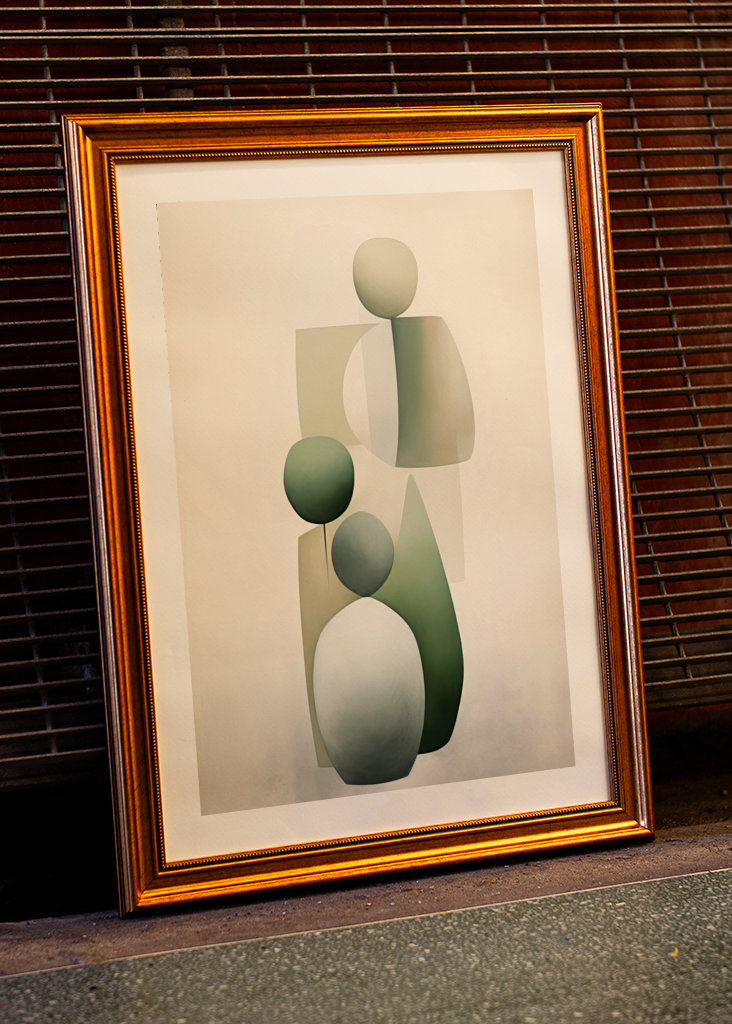 Modern Beige Green Textured 