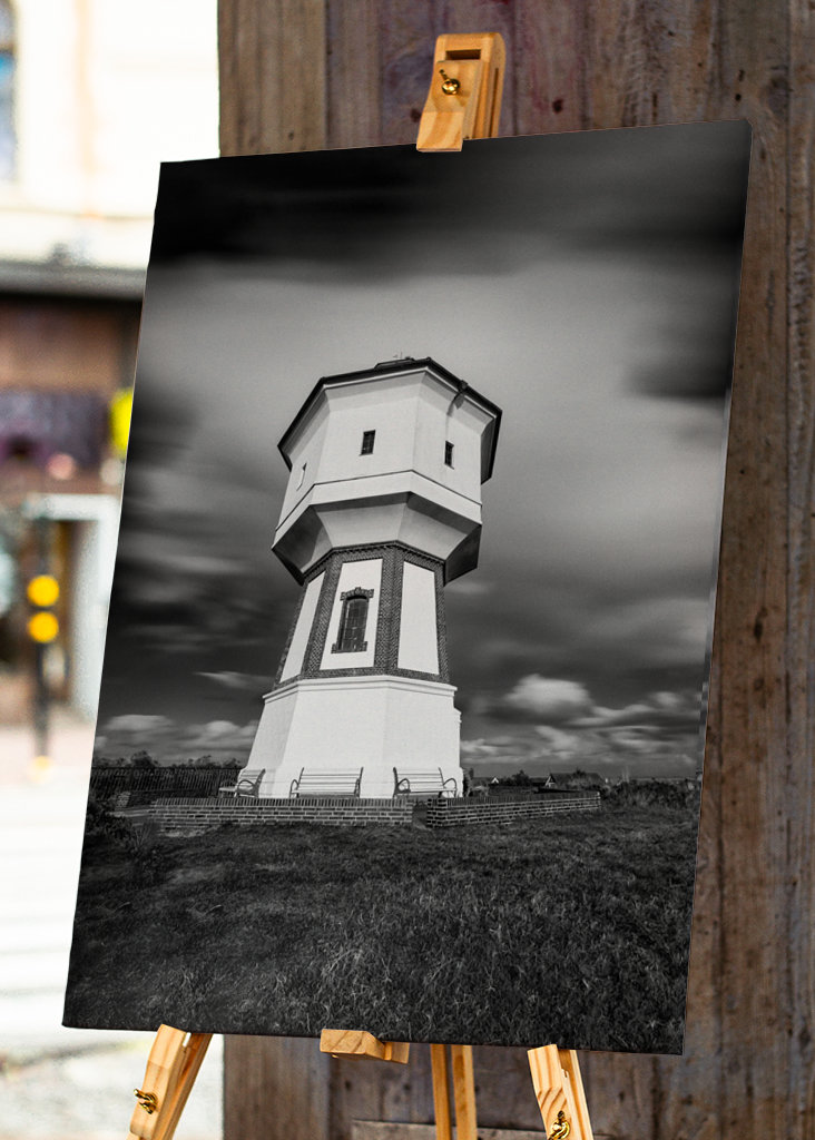 Water tower on the island