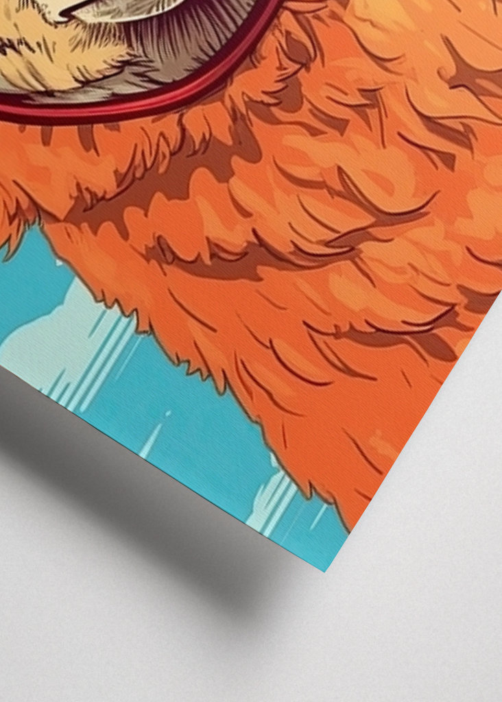 Modrá oranžová roztomilá lámka 1