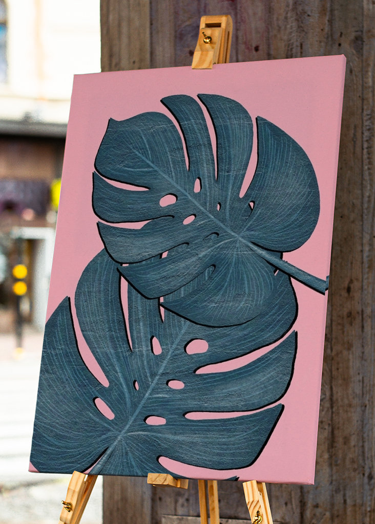 Hojas de Monstera Azul