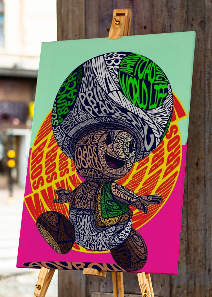 Padda Svamp Retro Stavfel