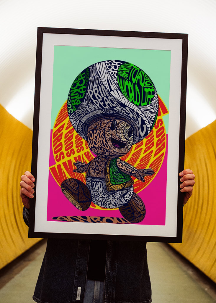 Padda Svamp Retro Stavfel