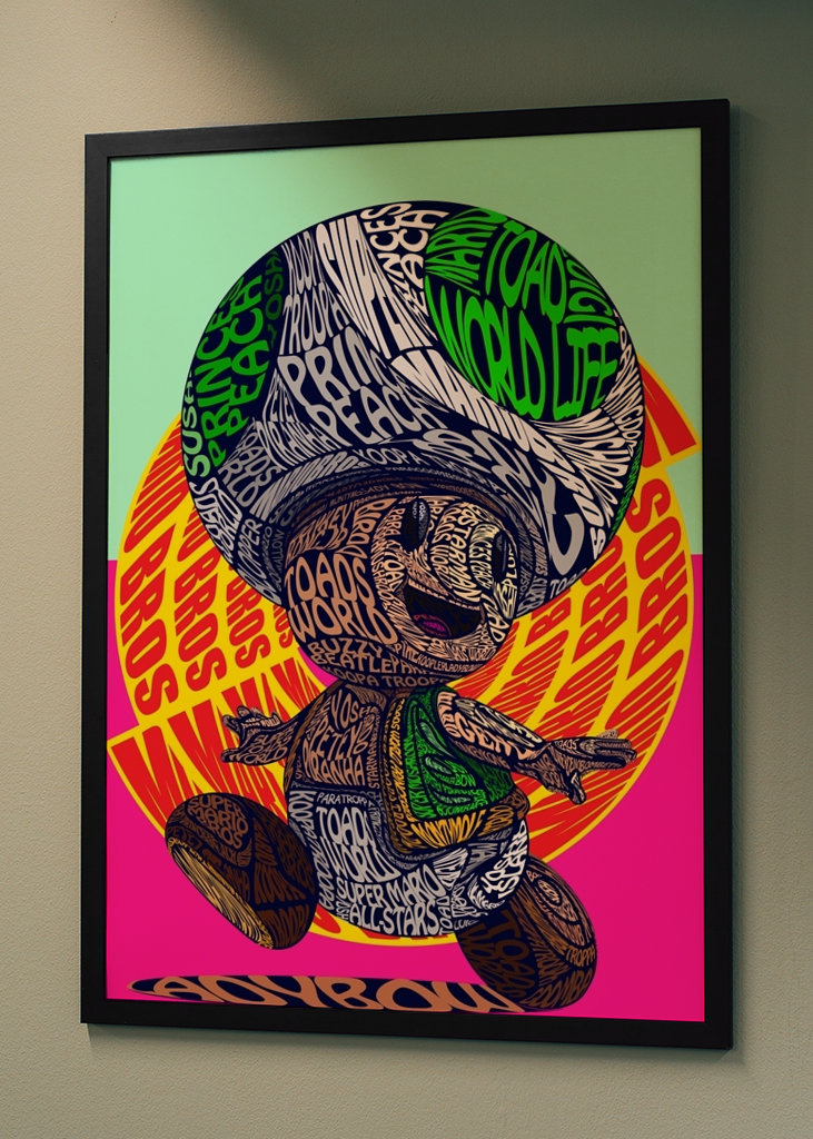 Padda Svamp Retro Stavfel