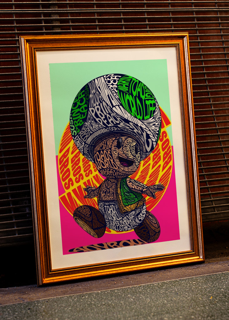 Padda Svamp Retro Stavfel