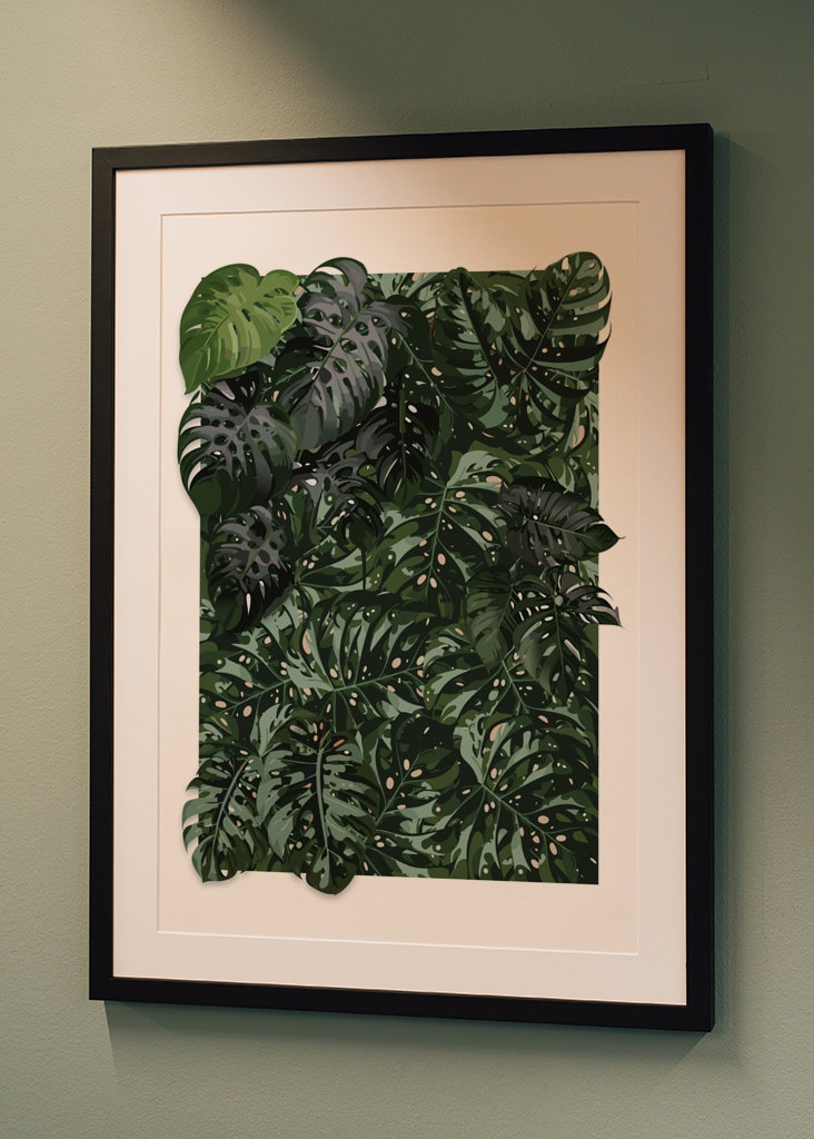Green Monstera Plant Wall