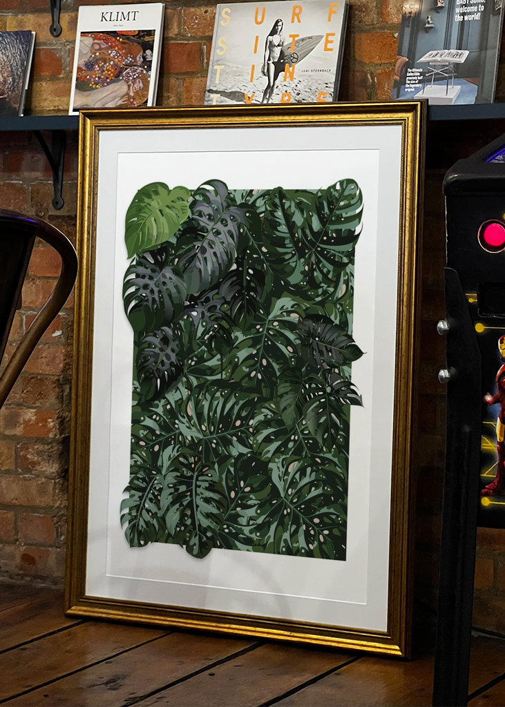 Green Monstera Plant Wall