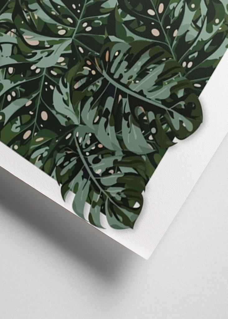 Green Monstera Plant Wall