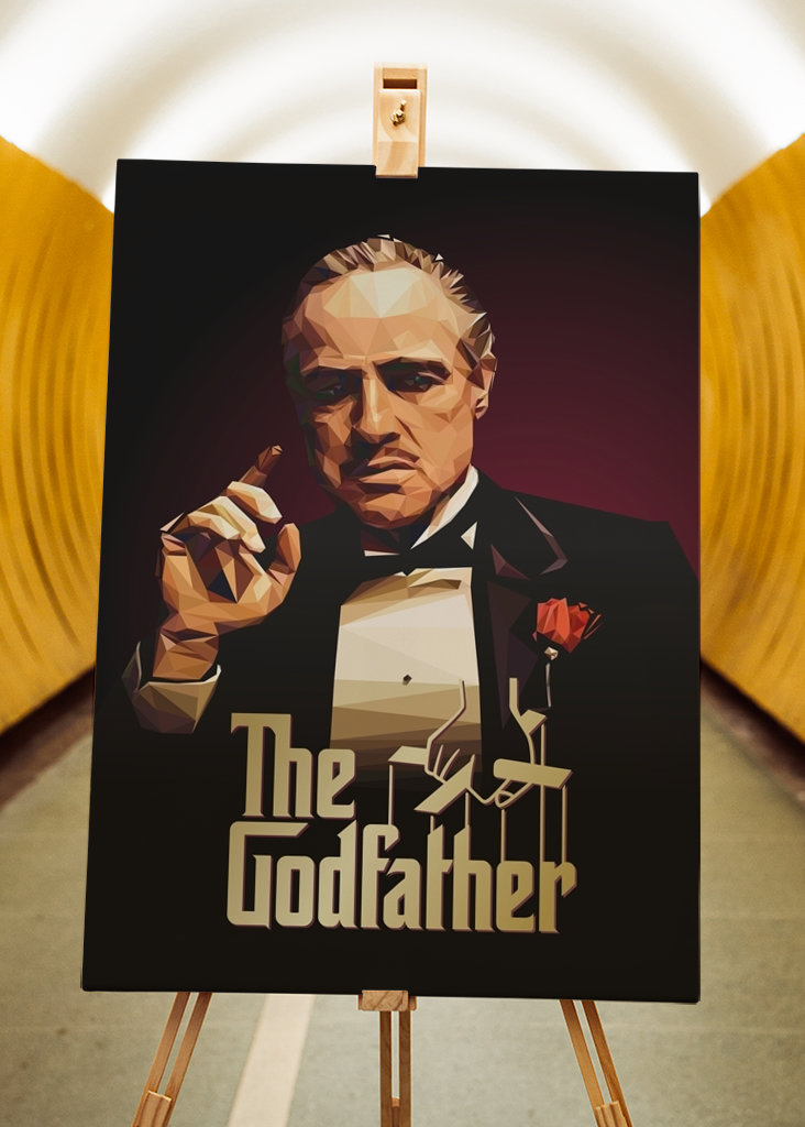 Der Pate Lowpoly Kunst