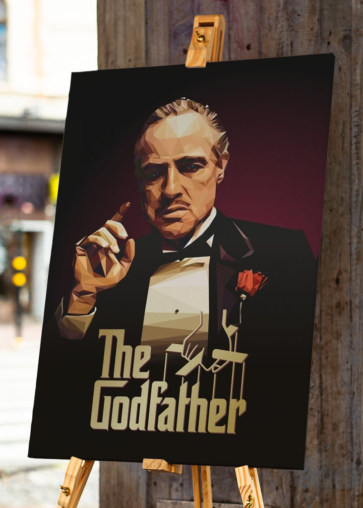 Der Pate Lowpoly Kunst