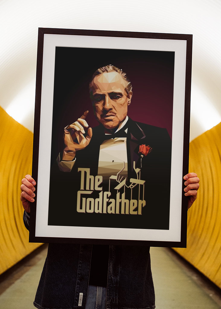 Der Pate Lowpoly Kunst