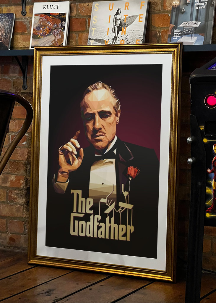 Der Pate Lowpoly Kunst