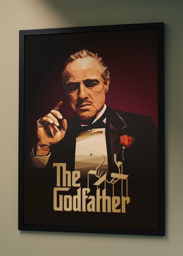 Der Pate Lowpoly Kunst