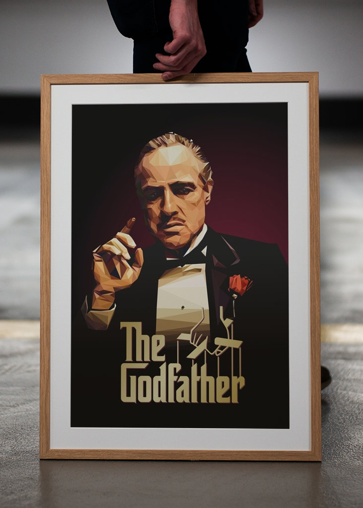 Der Pate Lowpoly Kunst