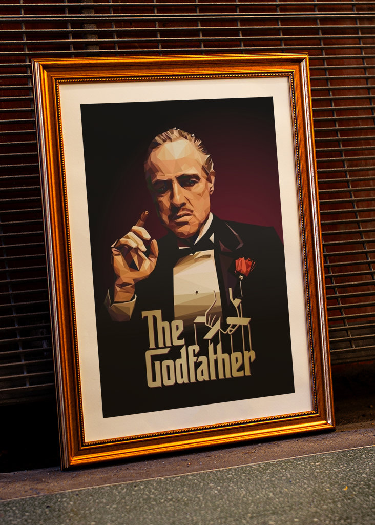 Der Pate Lowpoly Kunst