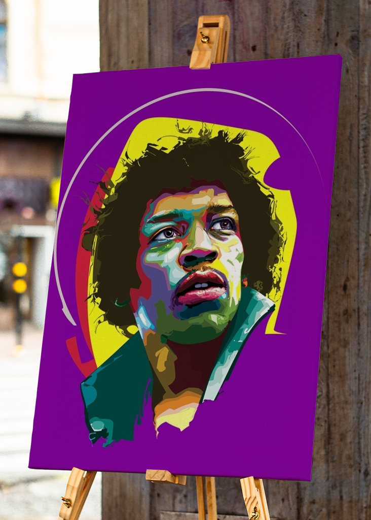 Jimi Hendrix Blues Man Pop Art