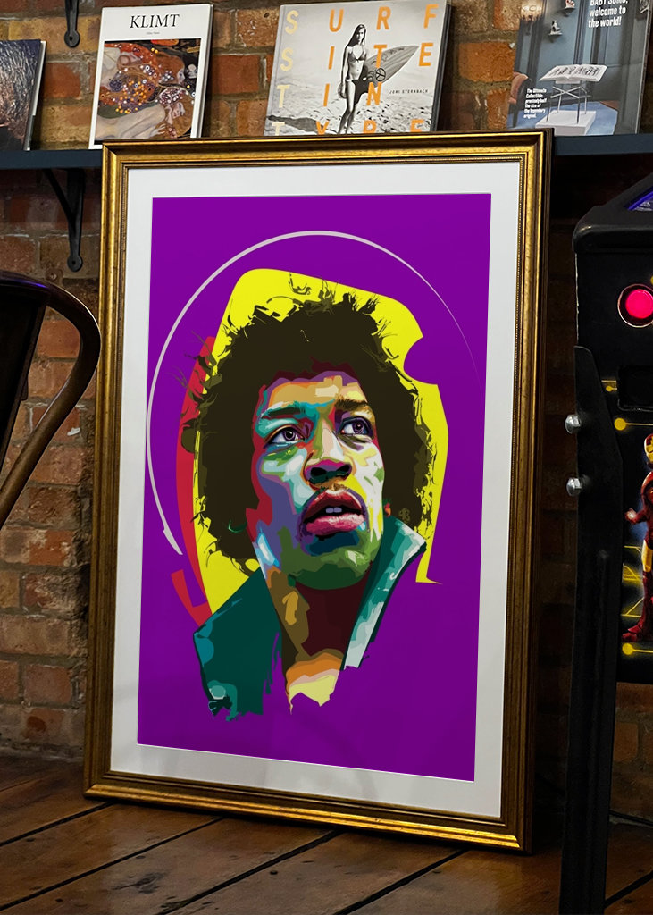 Jimi Hendrix Blues Man Pop Art