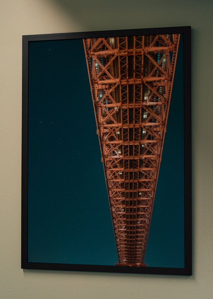 Abstrakte Rote Brücke von Lissabon