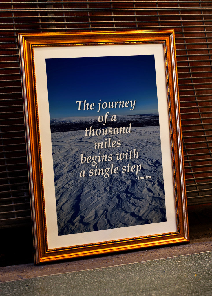 Snow Mountain Motivation Citat