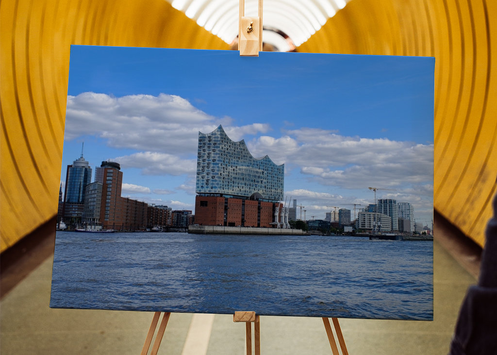 Panorama from port of Hamburg