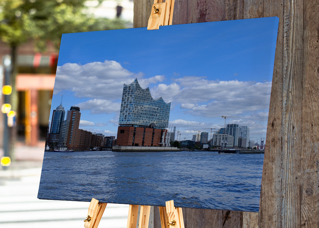 Panorama from port of Hamburg