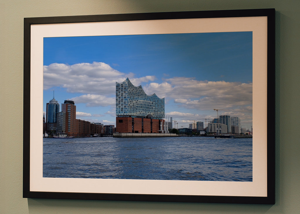 Panorama from port of Hamburg