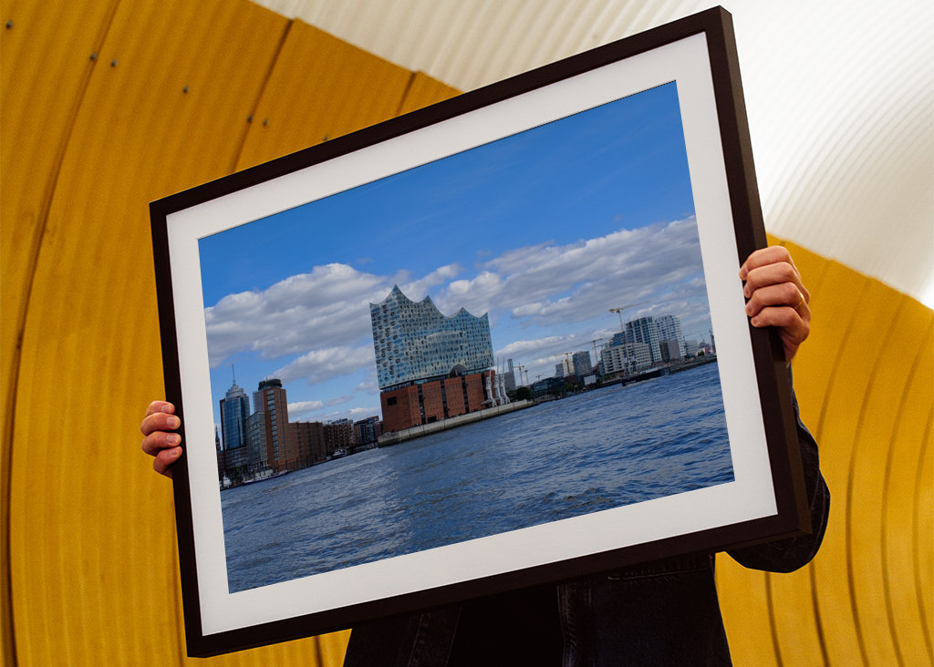 Panorama from port of Hamburg