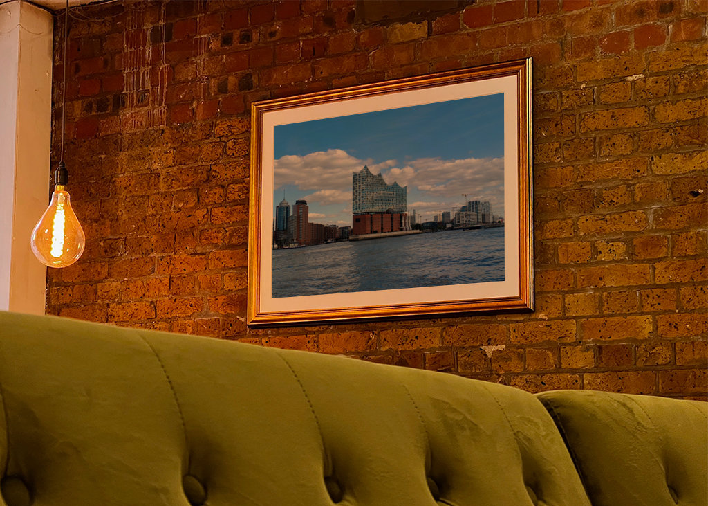 Panorama from port of Hamburg