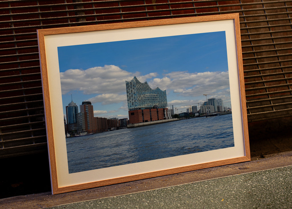 Panorama from port of Hamburg