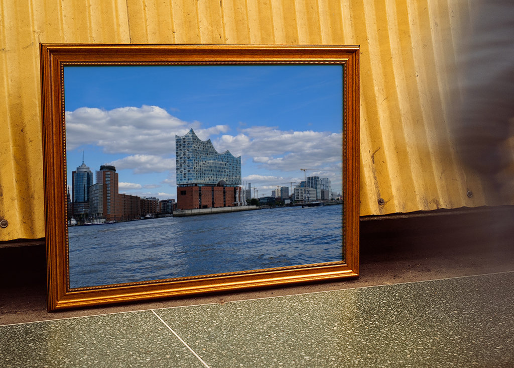 Panorama from port of Hamburg