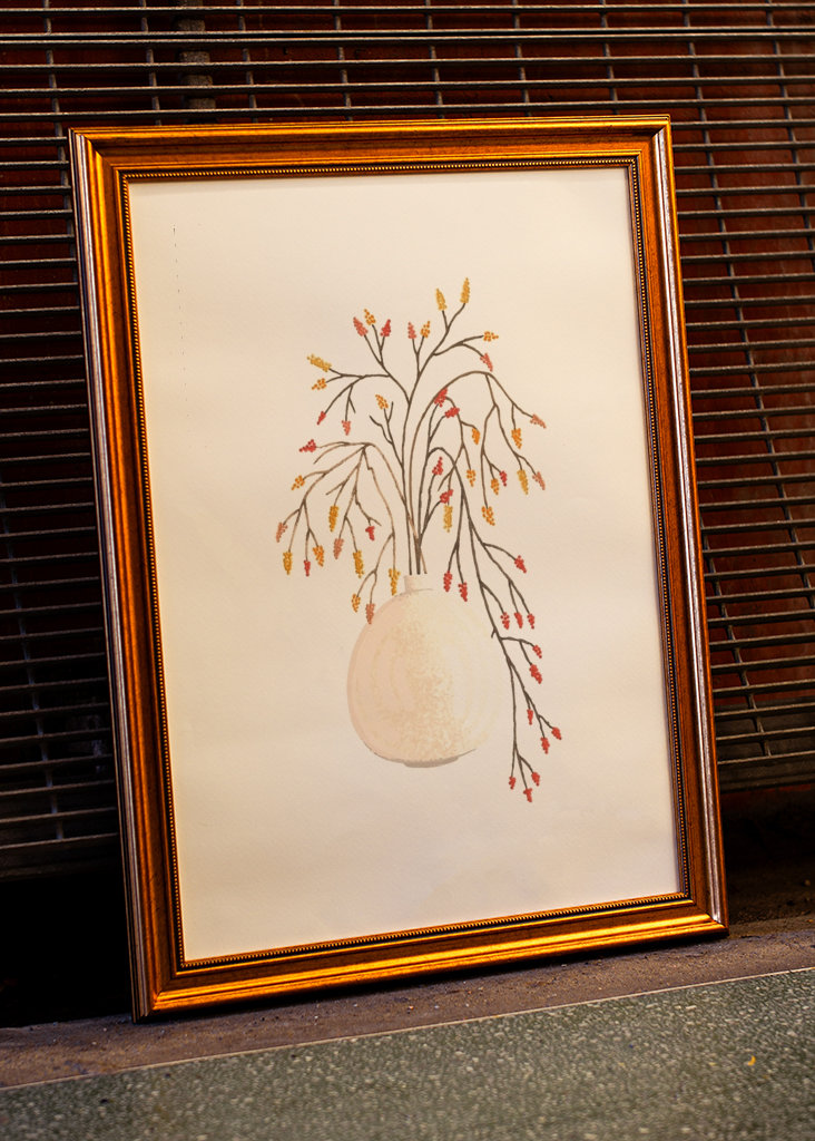 Branches, Berries And Vase 1  